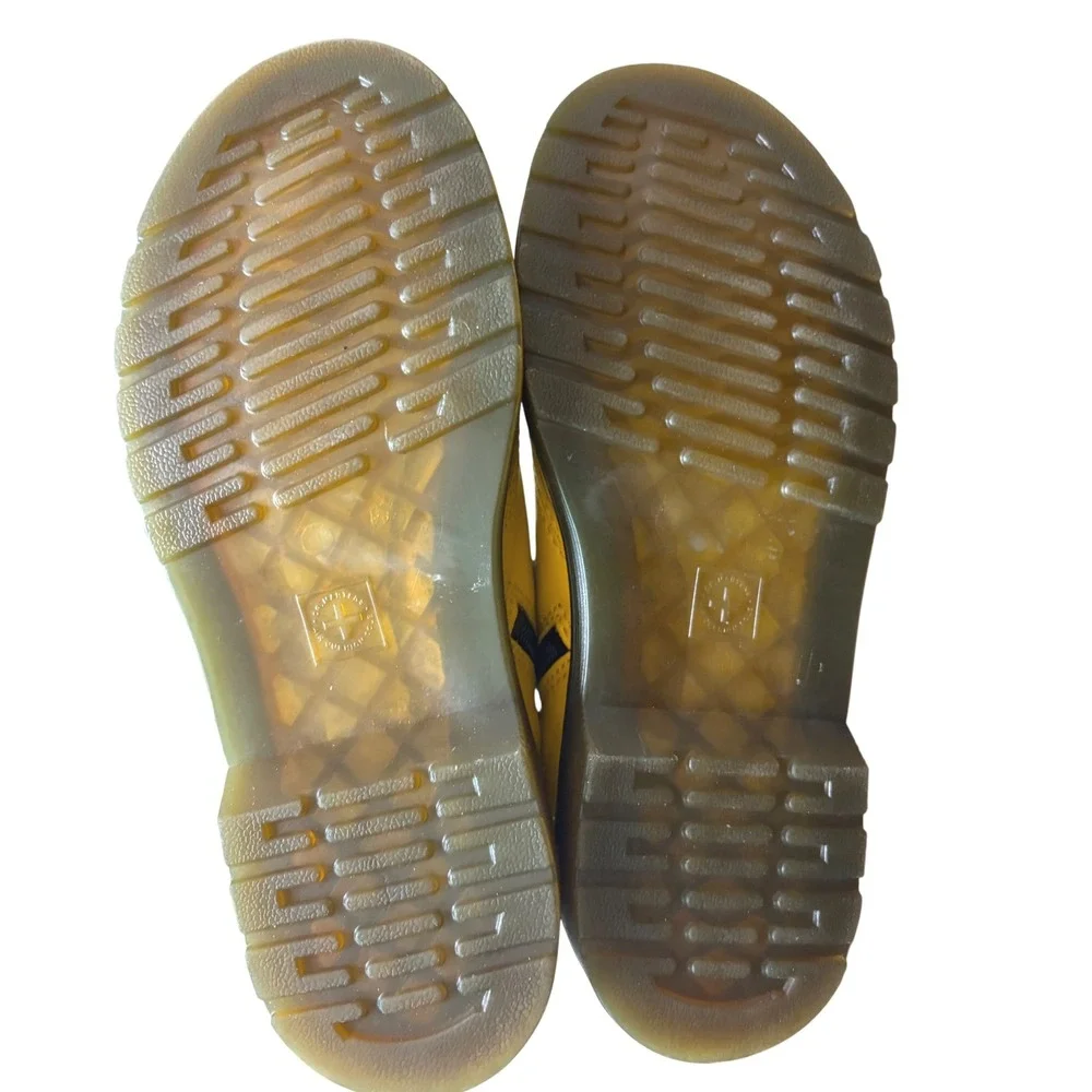 Dr Martens Yellow Side Zip Leather Boots Unisex 1460 J Msz 4 Lsz 5 JY004 SH 08 U